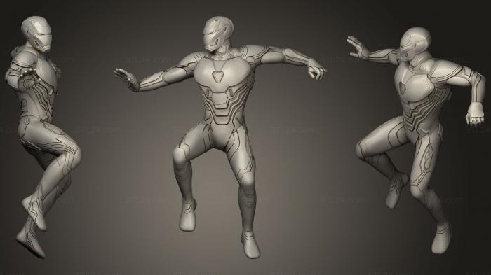 Статуэтки герои, монстры и демоны (ЖЕЛЕЗНЫЙ ЧЕЛОВЕК, STKM_1469) 3D модель для ЧПУ станка